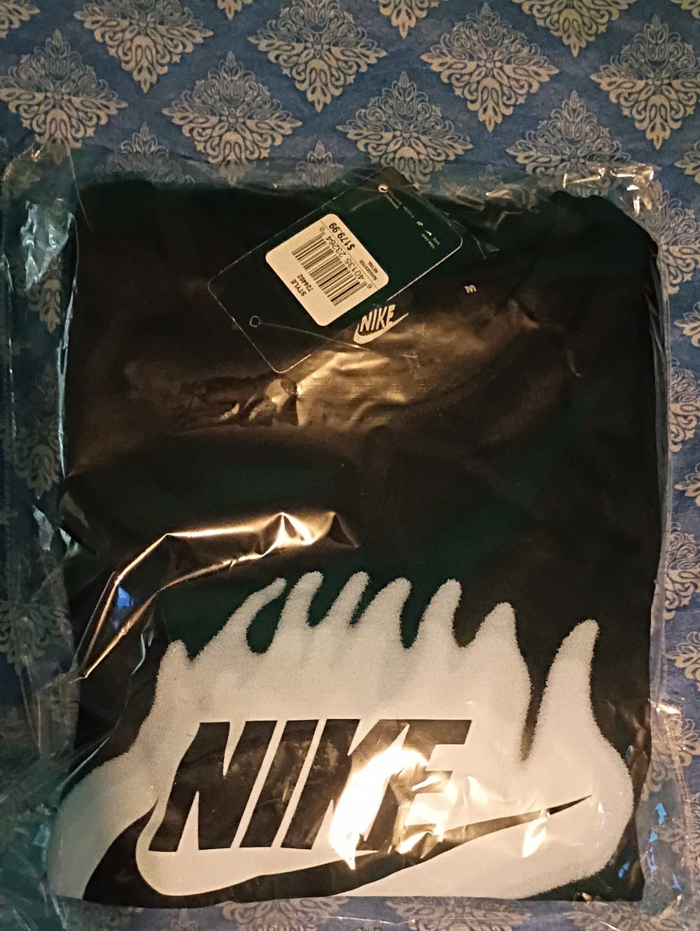 Nike Black Sweatshirt with White Flame Logo With Shorts!!